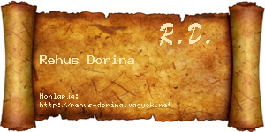 Rehus Dorina névjegykártya